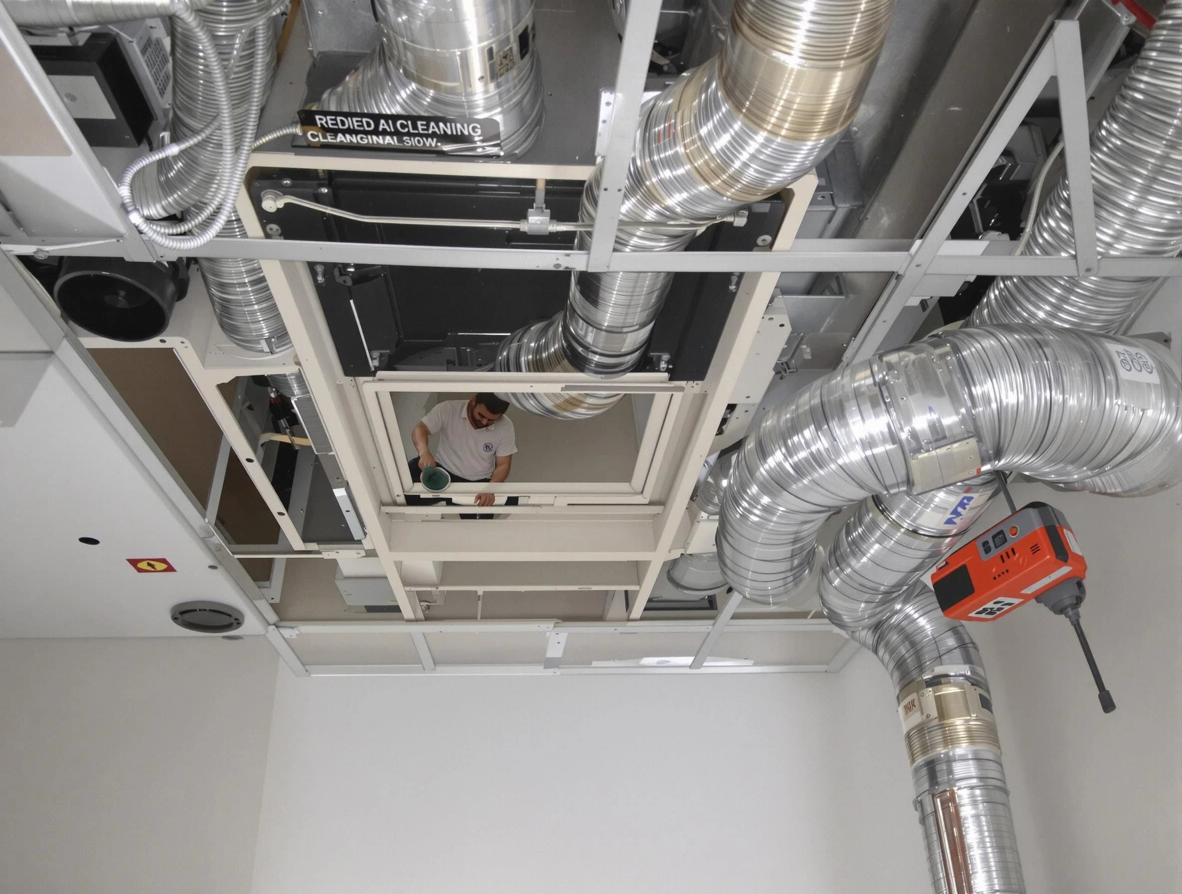 Syracuse Air Duct Cleaning technician performing detailed central duct system cleaning in Syracuse