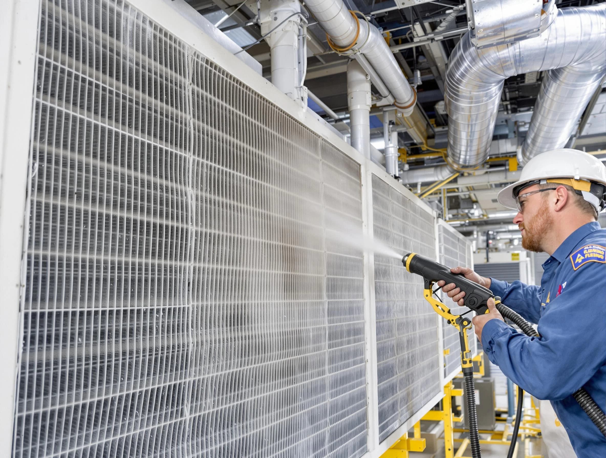 Professional commercial coil cleaning by Syracuse Air Duct Cleaning in Syracuse