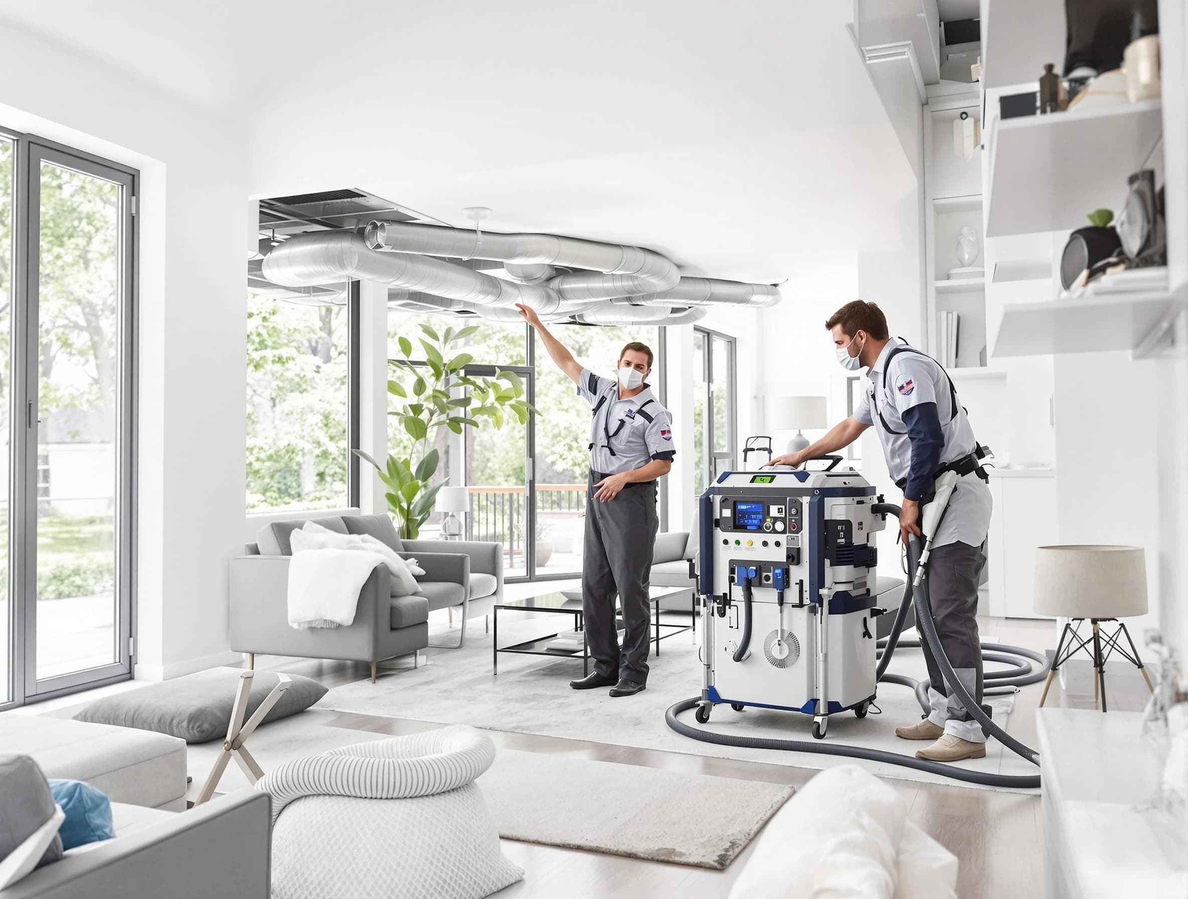 Syracuse Air Duct Cleaning professional conducting pure air duct cleaning with state-of-the-art equipment in Syracuse