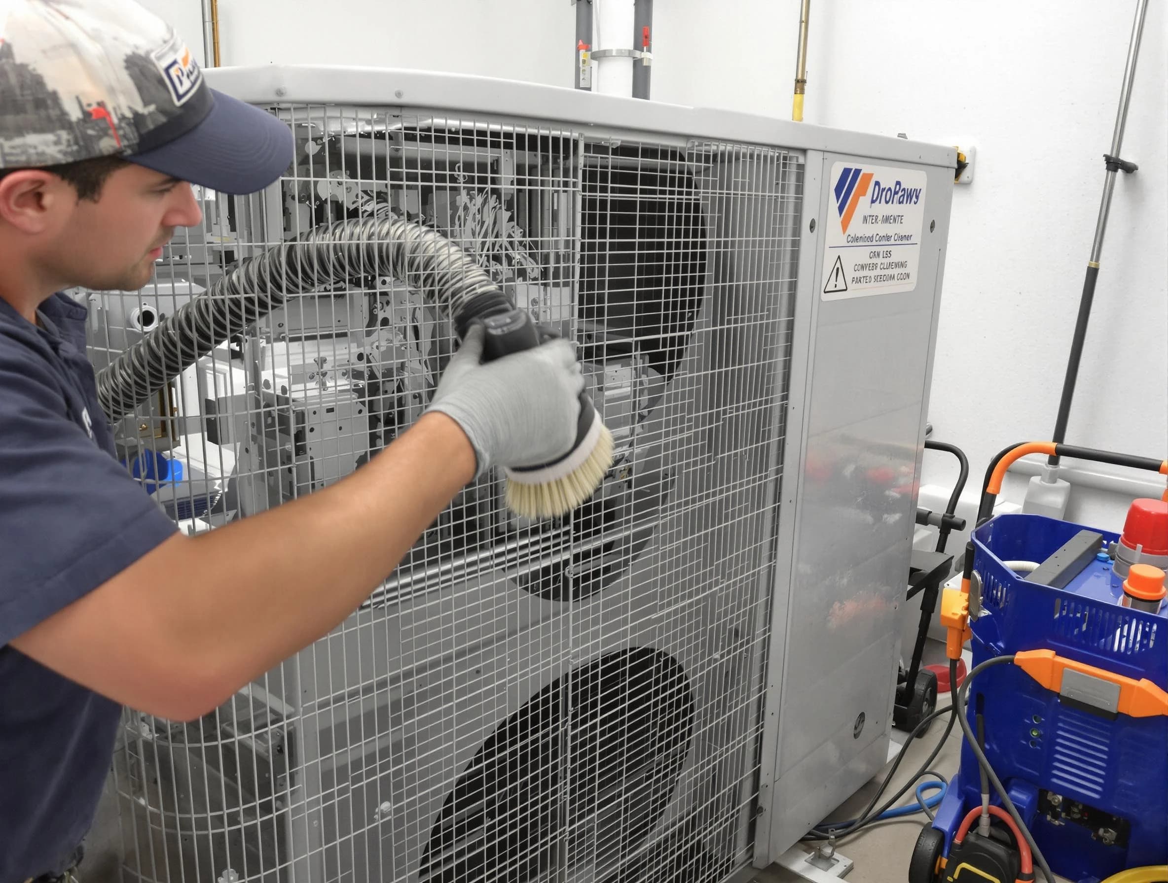 Syracuse Air Duct Cleaning specialist performing precision AC coil cleaning for improved system performance in Syracuse
