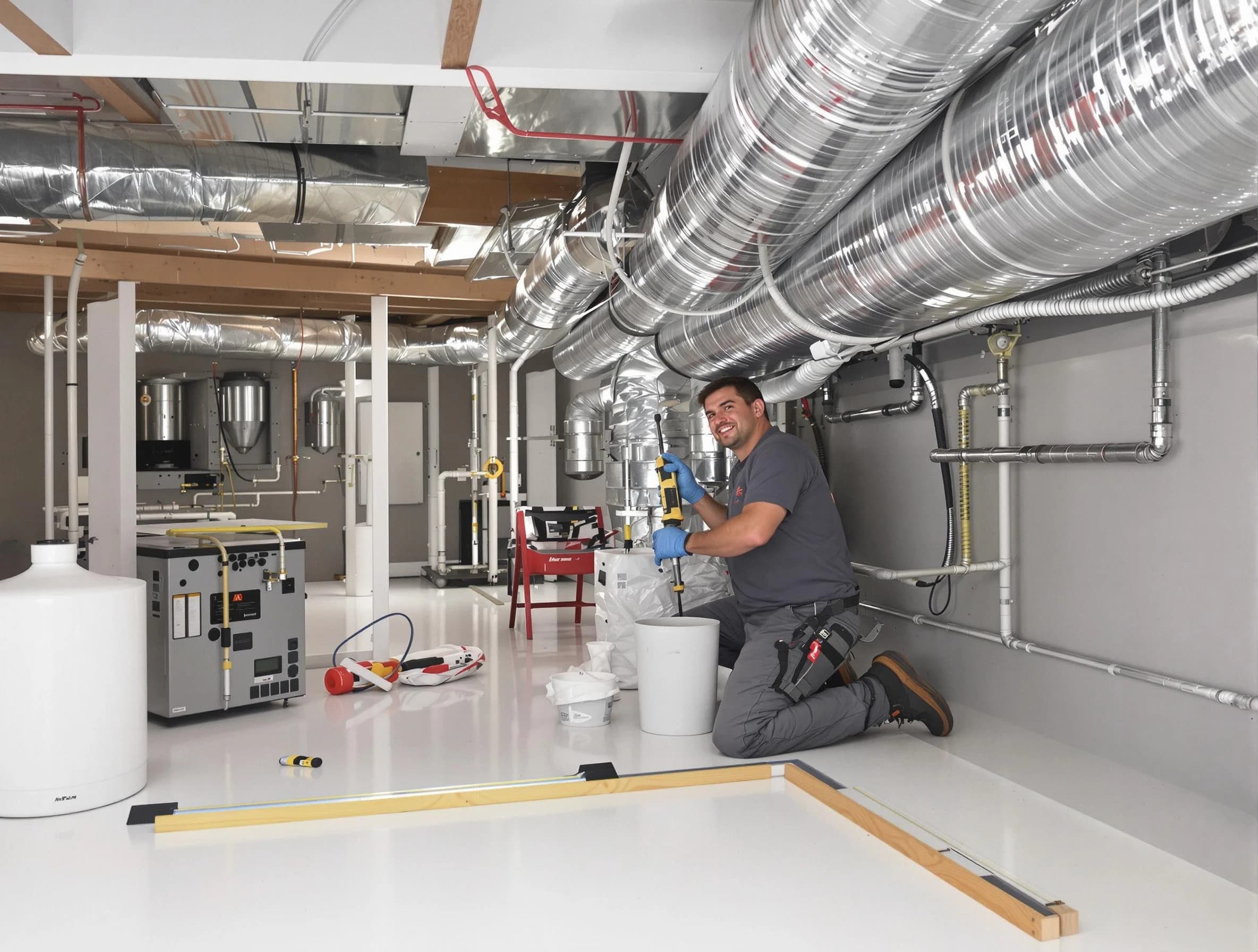 Professional duct sealing service by Syracuse Air Duct Cleaning in Syracuse