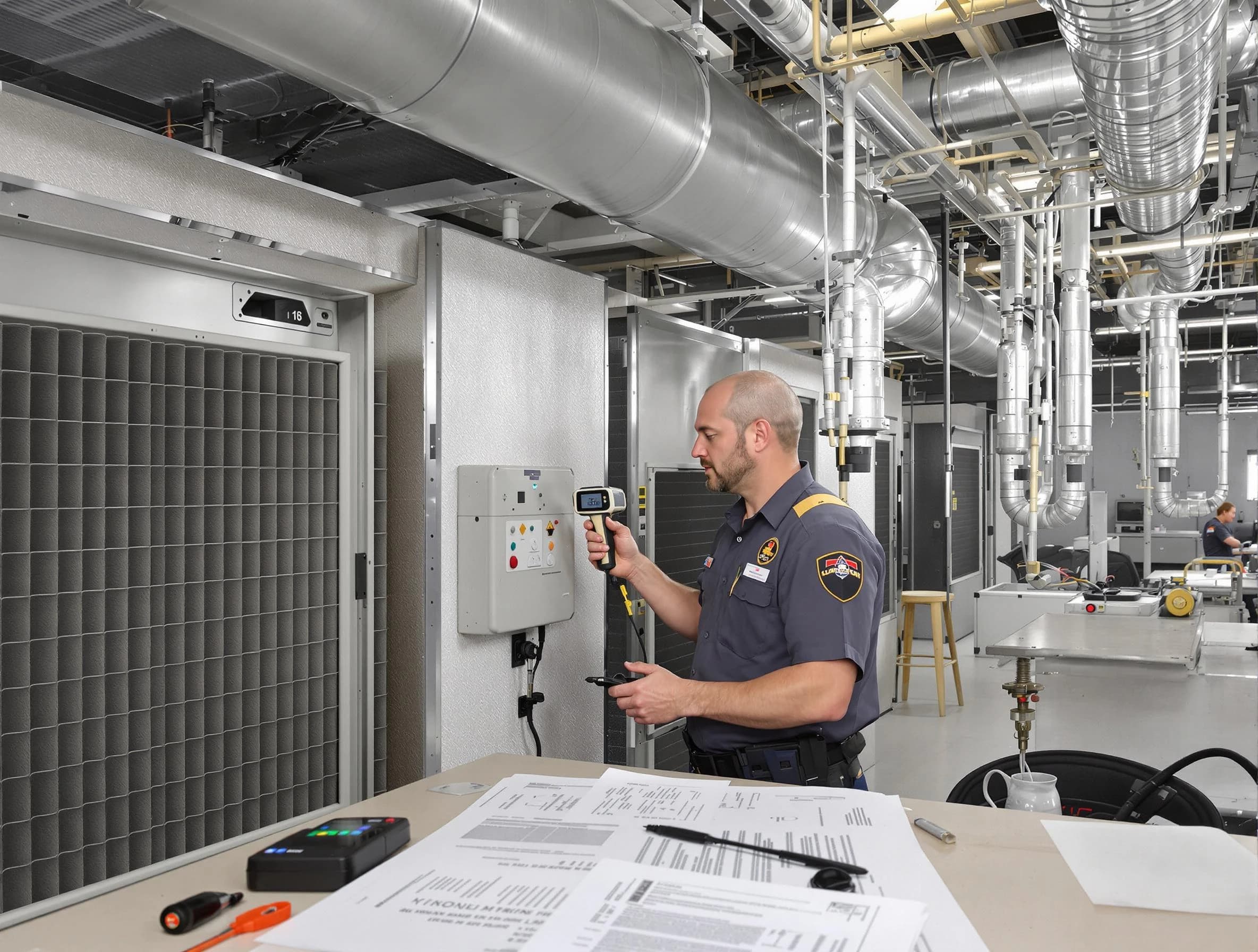 Professional filter system inspection by Syracuse Air Duct Cleaning in Syracuse