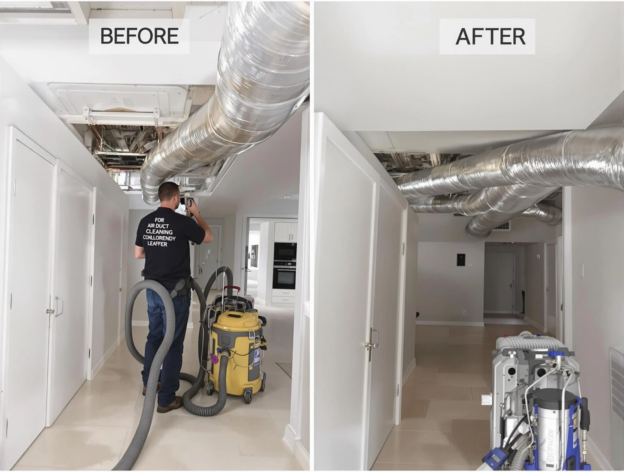 Syracuse Air Duct Cleaning professional performing thorough air duct cleaning in Syracuse