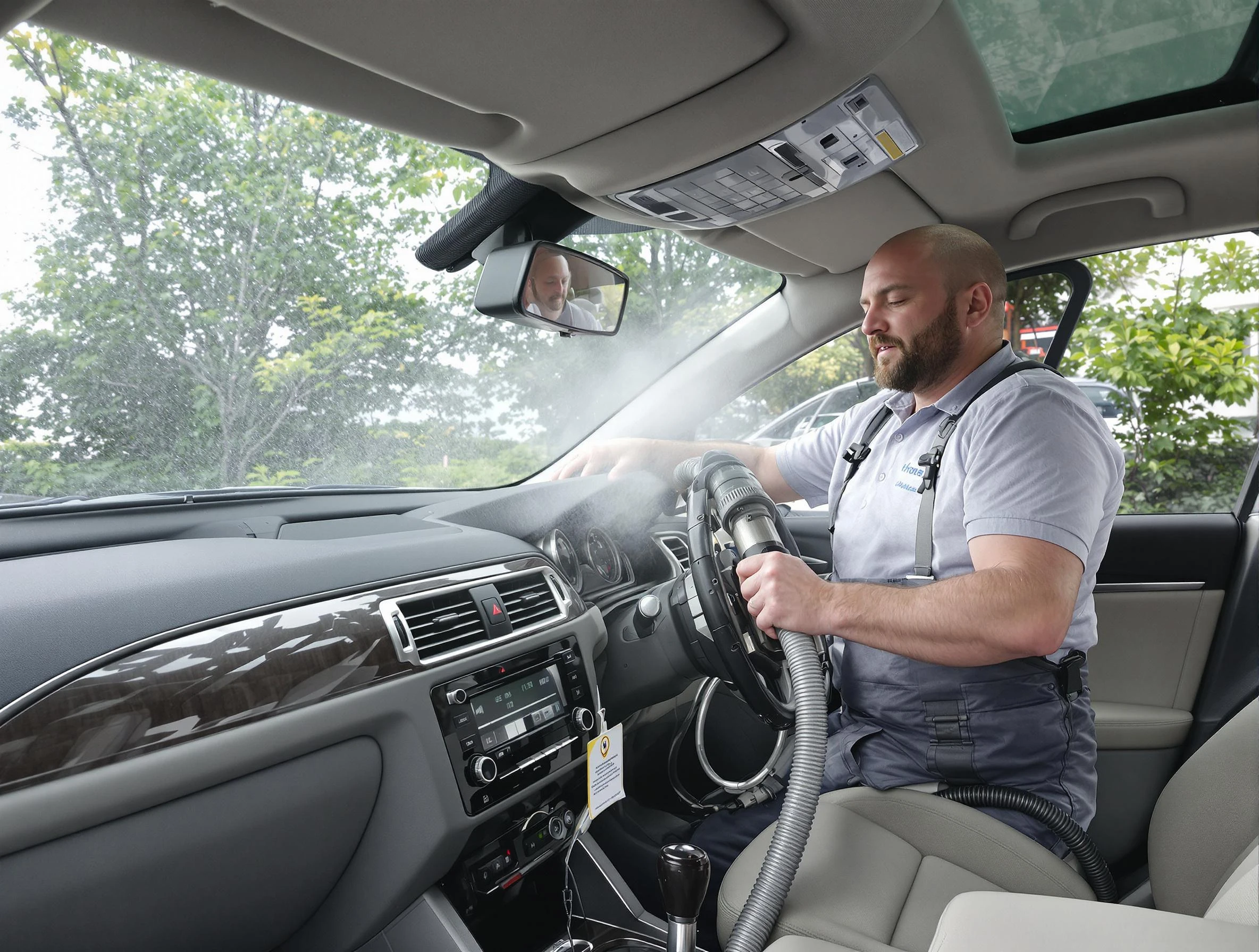 Syracuse Air Duct Cleaning specialist performing professional car duct cleaning in Syracuse