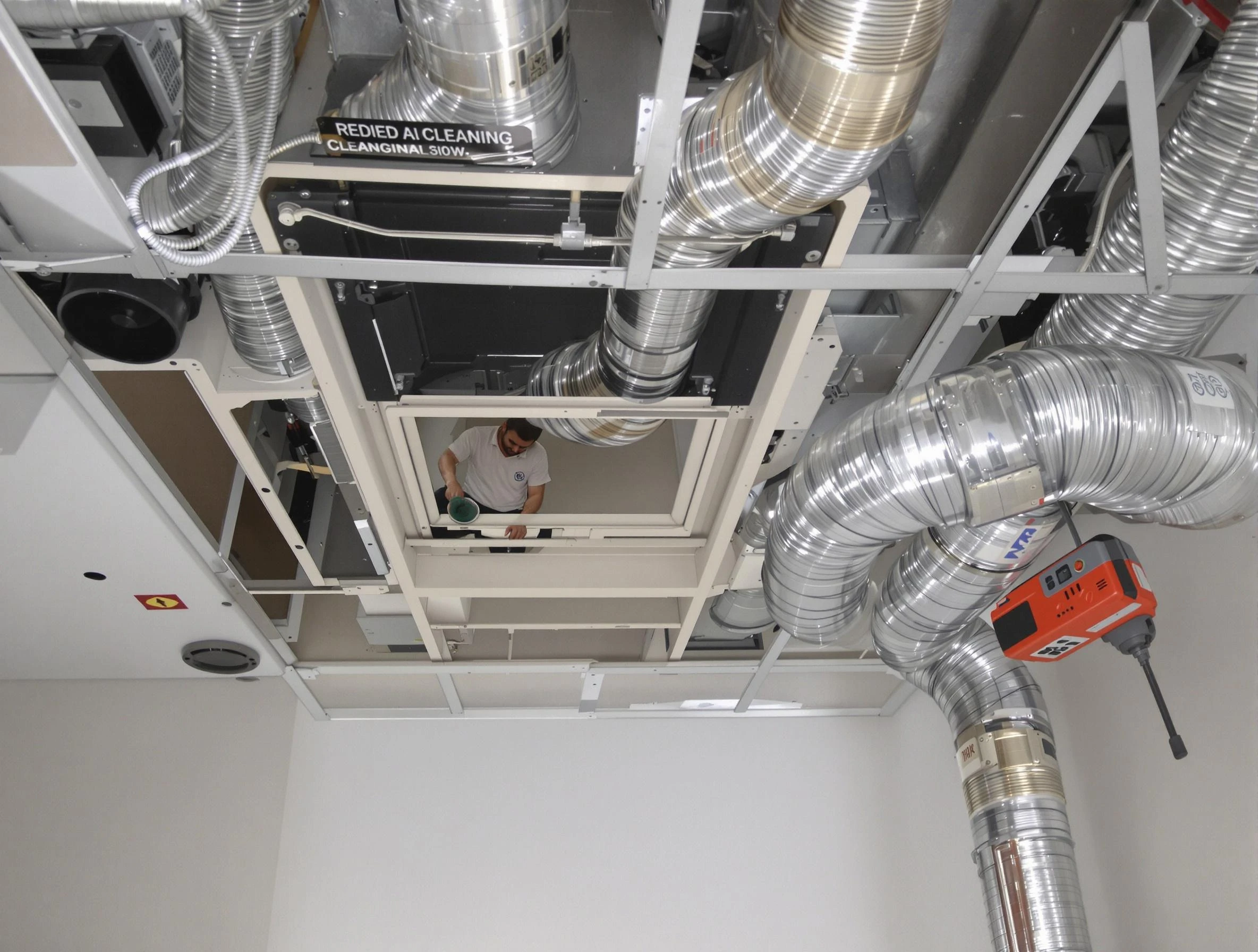 Syracuse Air Duct Cleaning technician performing detailed central duct system cleaning in Syracuse